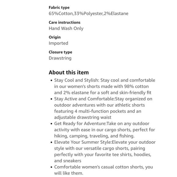 Dokotoo Womens Shorts Size Medium Gray Long Cargo Bermuda High Waisted Shorts S1 - Picture 2 of 4